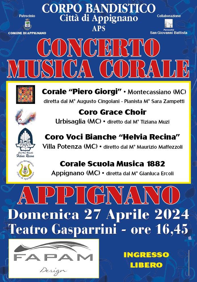 concerto musica corale 2025
